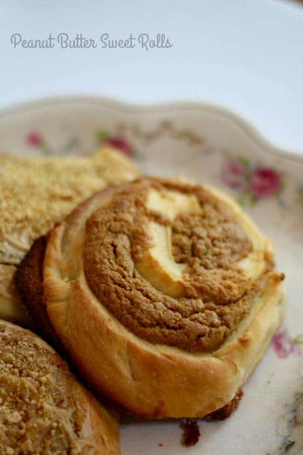 Peanut butter sweet rolls have a unique peanut butter cookie filling. From RestlessChipotle.com