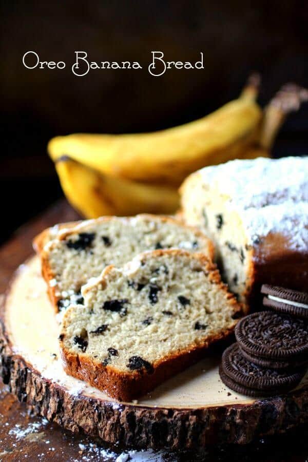 Easy banana bread recipe with a blast of chocolate Oreo cookie flavor in each bite! It's the best ever! From RestlessChipotle.com