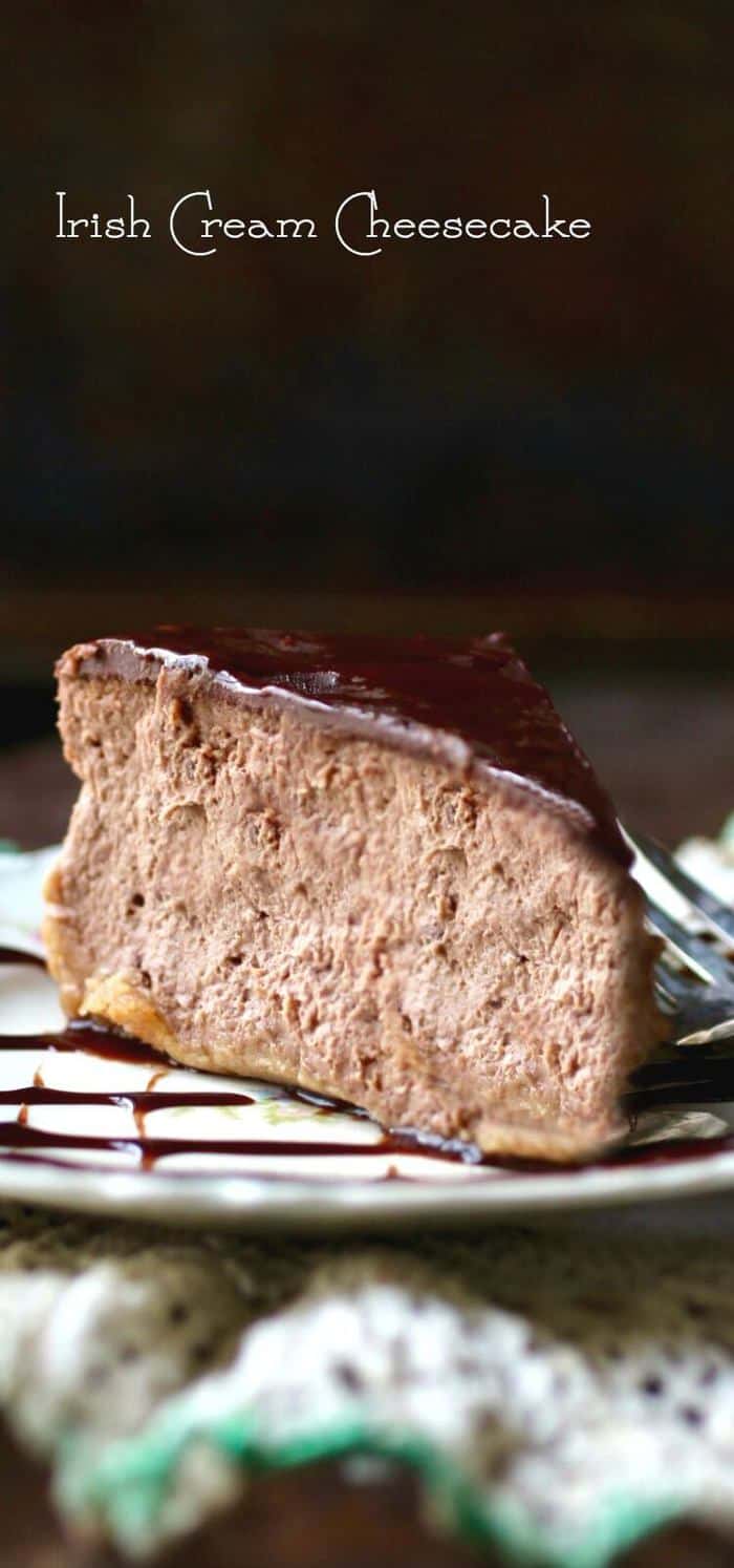 This Irish cream cheesecake recipe couldn't be easier! So rich and creamy! You'll love it. From RestlessChipotle.com