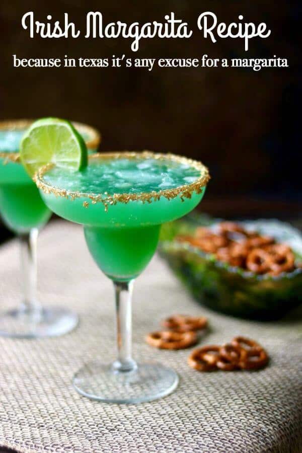 Enjoy this fruity Irish Margarita Cocktail Recipe for St Paddy's day! From RestlessChipotle.com