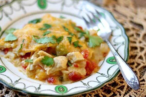 Easy King Ranch Chicken Casserole is an easy weeknight meal. From RestlessCHipotle.com