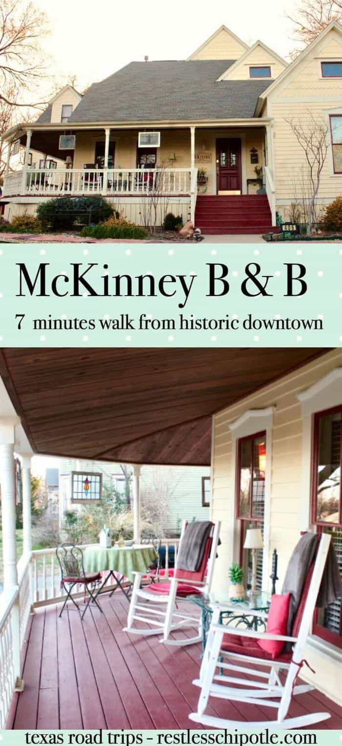 McKinney Bed & Breakfast is located within walking distance to the unique shopping and dining experiences of historic Downtown McKinney Texas. Great for romantic getaways! From RestlessChipotle.com