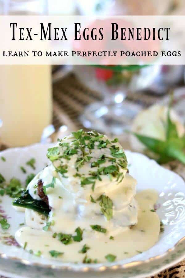 Title image with text: Plate of eggs bendict-"Tex-Mex Eggs benedict"