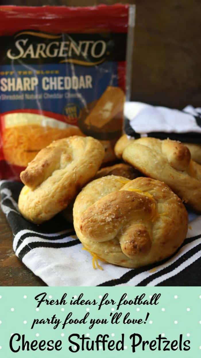 If you're looking for football party food we've got you. Easy cheese stuffed pretzels recipe and 4 more easy fall recipes and dinner ideas for appetizers, sides, & dinners. Skipping a step makes this recipe easy! From RestlessChipotle.com