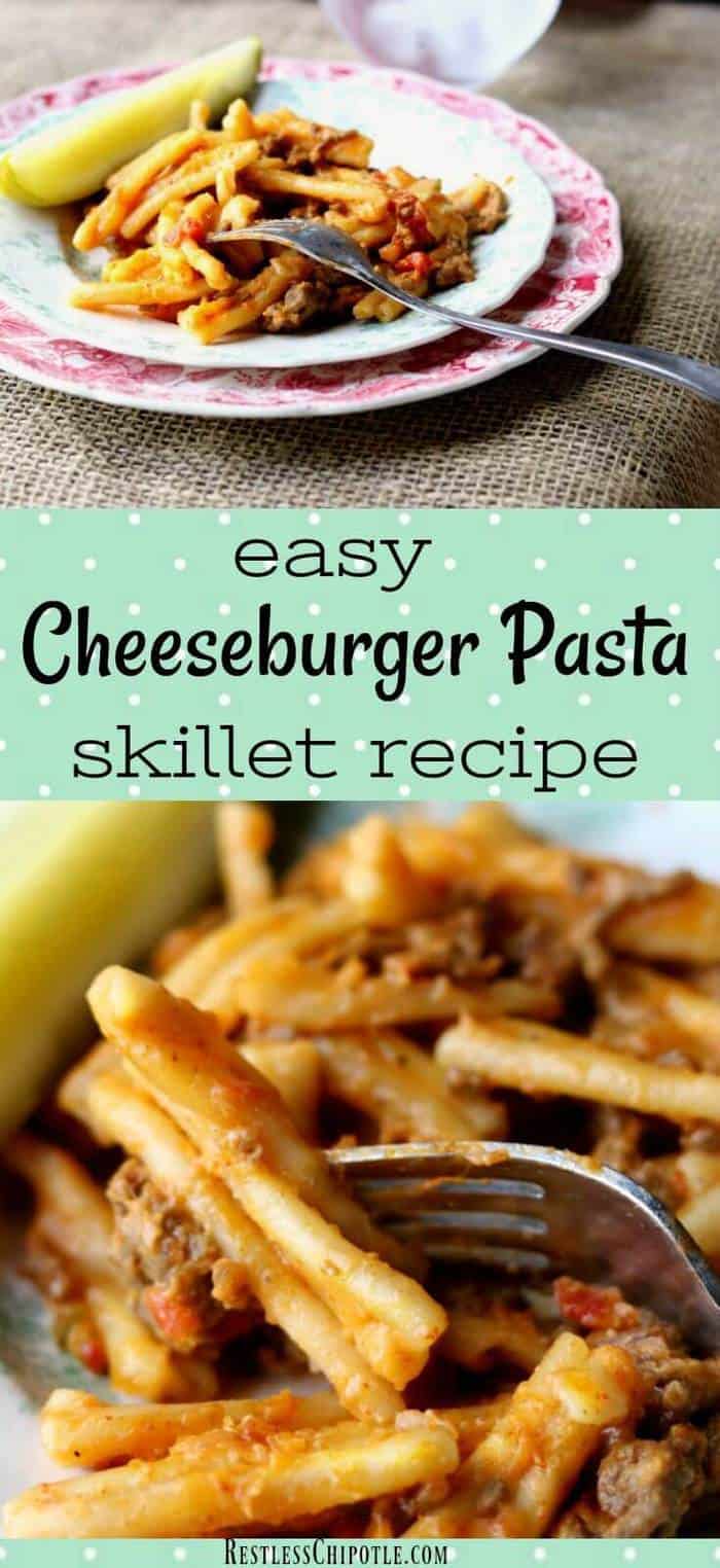 Cheeseburger pasta skillet is so easy using the Ninja Cooking System with Auto-iQ! (#Sponsored )Your favorite cheeseburger ingredients in a creamy, gooey pasta dish! #NinjaDeliciousDoneEasy #NinjaPartner #QuickDinnerIdeas