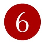 white number six in a red circle