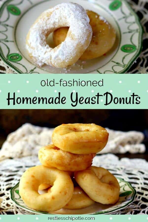 This homemade donut recipe makes a light and fluffy yeast donut that's perfect for dipping into a sweet glaze or rolling in Confectioner's sugar. #donuts #glazeddonuts from RestlessChipotle.com