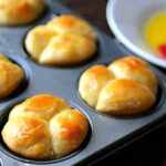 cloverleaf rolls in a muffin tin