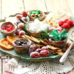 Christmas Dessert Platter with fruit and chocolate