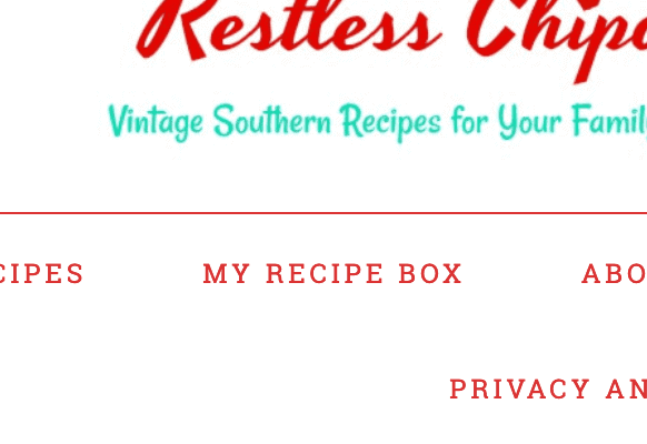 A screen shot of the recipe box link.