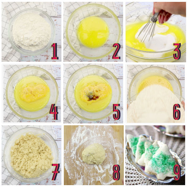 step by step images for making homemade sugar cookies