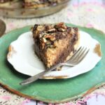 Slice of German chocolate pie
