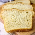 No knead yeast bread slices.
