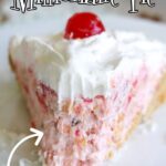 Slice of pie with text overlay for Pinterest