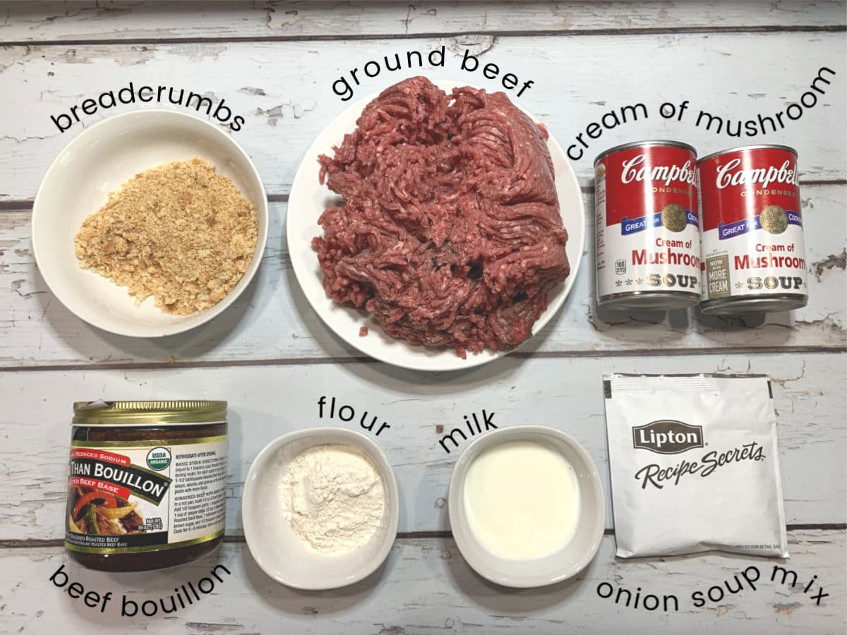 Ingredients for salisbury steak