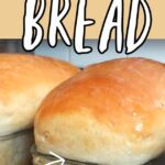 Loaves of buttermilk bread in glass pans.