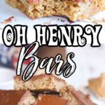 Oh Henry Bars collage with text overlay for Pinterest