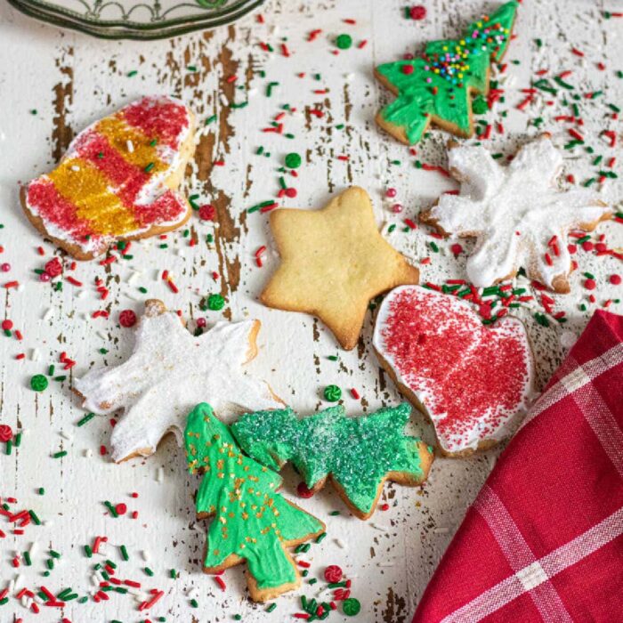 Christmas cookies on a table