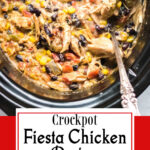 Cover for fiesta chicken with a title text overlay.