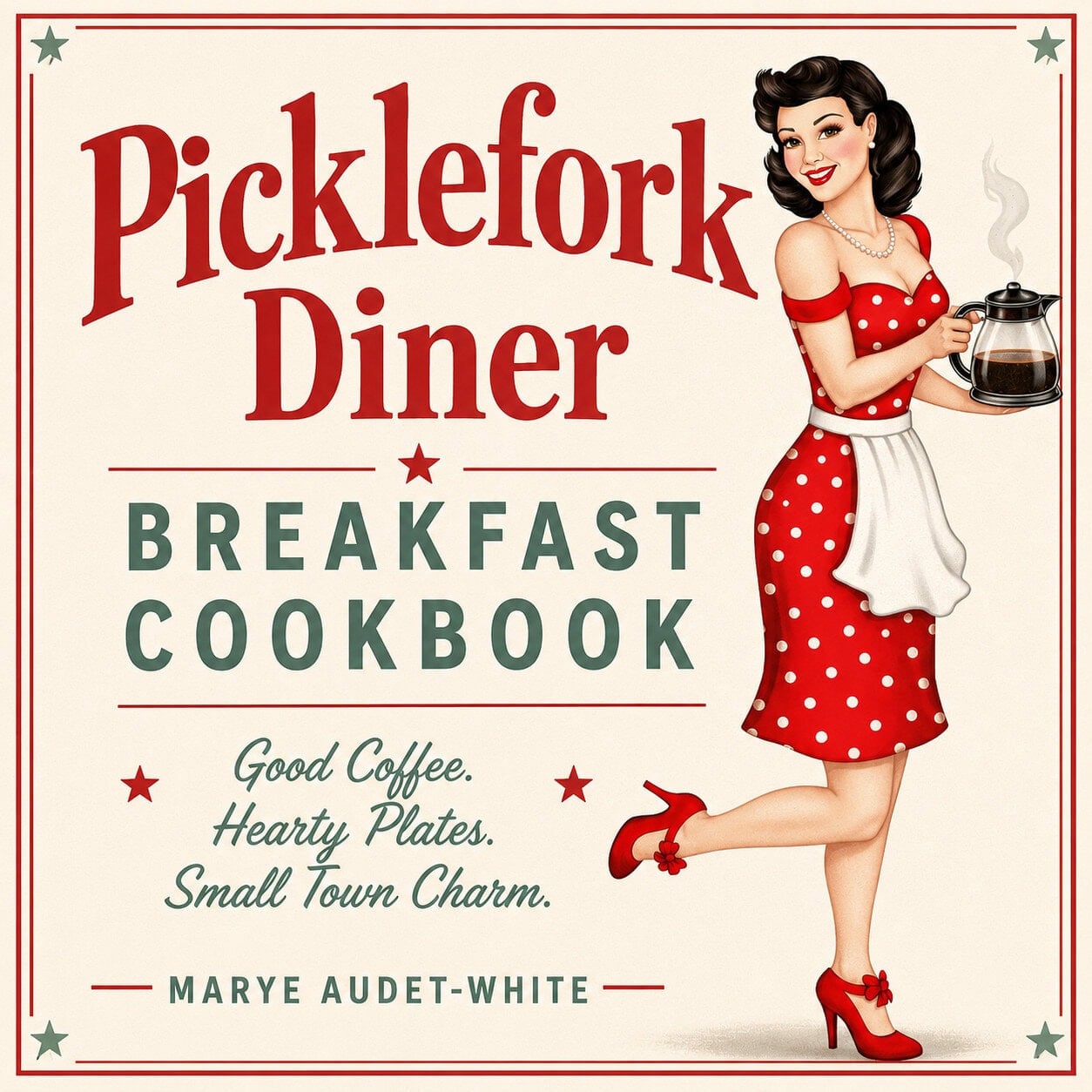 Cover representation of the Picklefork Diner Breakfast Cookbook.