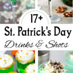 A collage of green cocktails with text overlay for Pinterest.