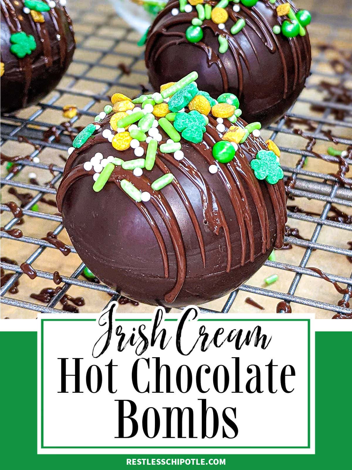 Irish Cream Hot Chocolate Bombs