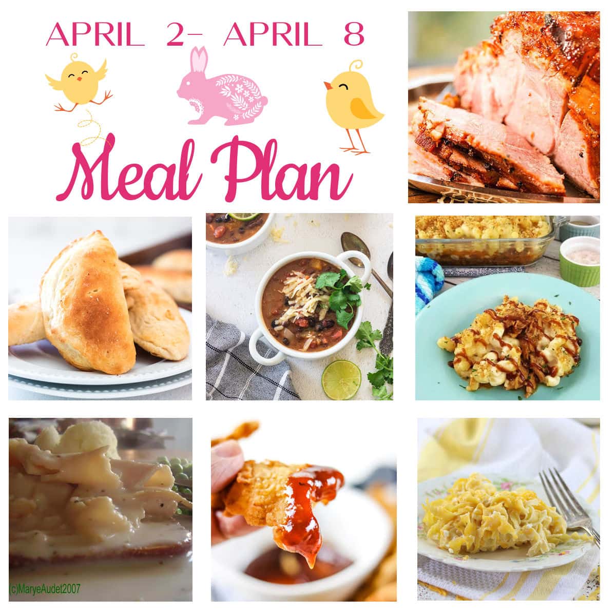 Collage of meals for Meal plan 14