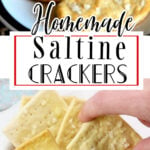 A collage of saltine crackers images with text overlay for Pinterest.