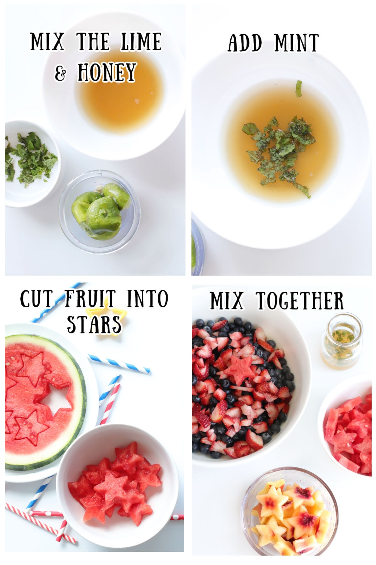 A collage of step by step images showing how to make this recipe.