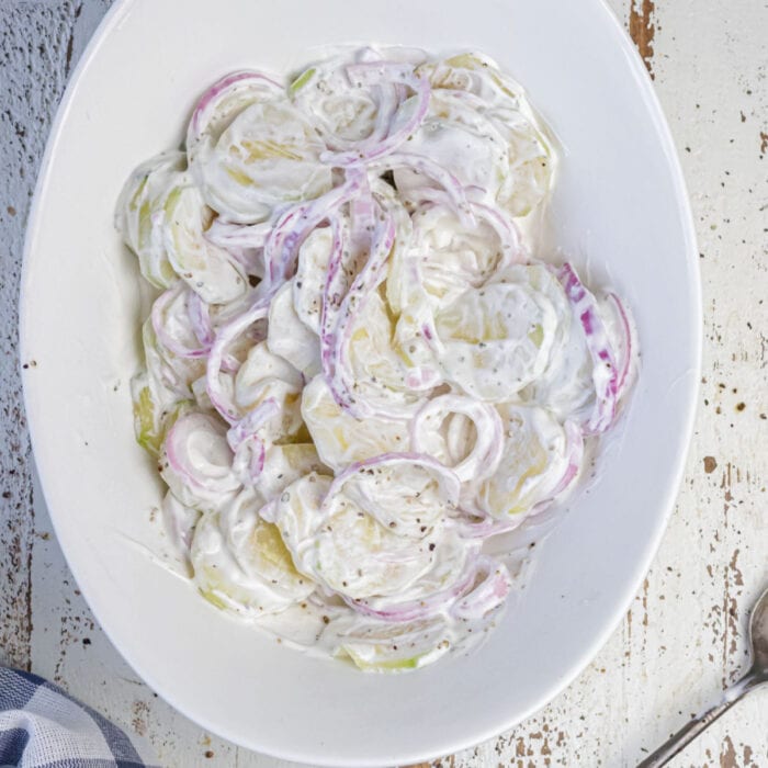 Feature image - Overhead view of this recipe in a serving dish.