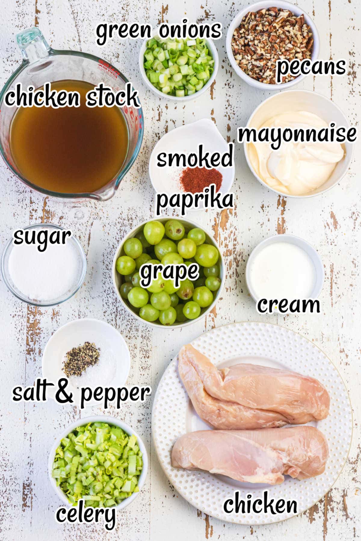 Labeled ingredients for this recipe.