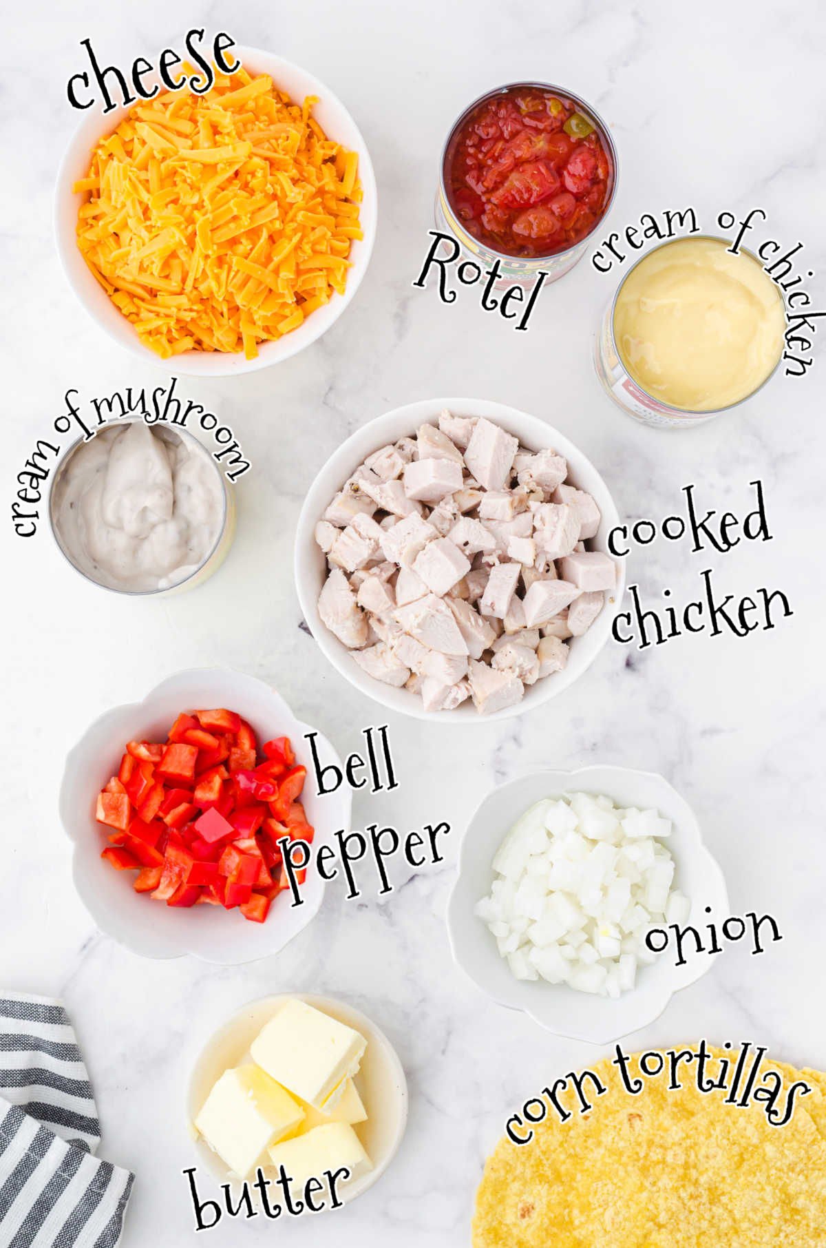 Labeled ingredients for this recipe.