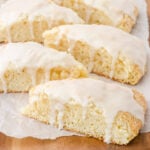 Closeup of the finished scones showing texture.