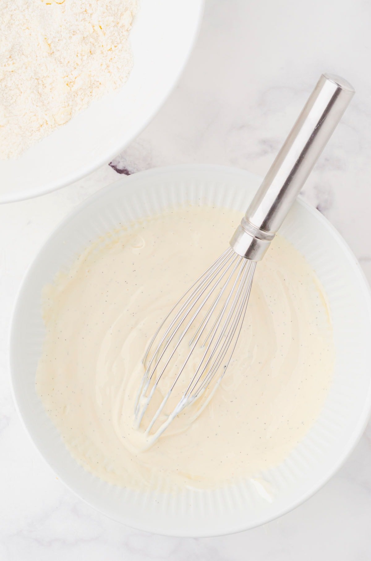 A bowl with the glaze ingredients in it.