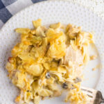 Pinterest image of tuna casserole for pinning.