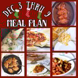 Collage of images from this week's meal plan.