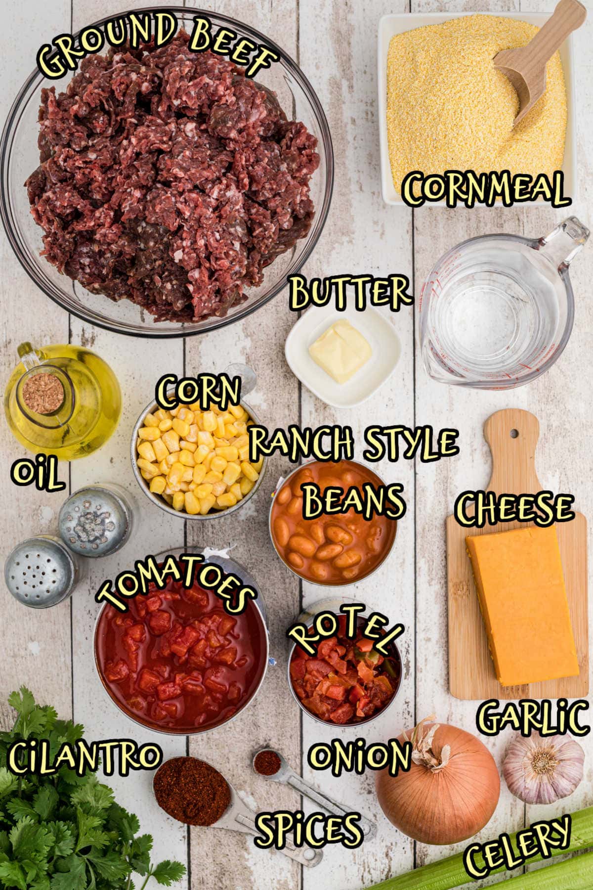 Ingredients for Tamale Pie