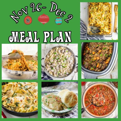 Collage of images from this meal plan.