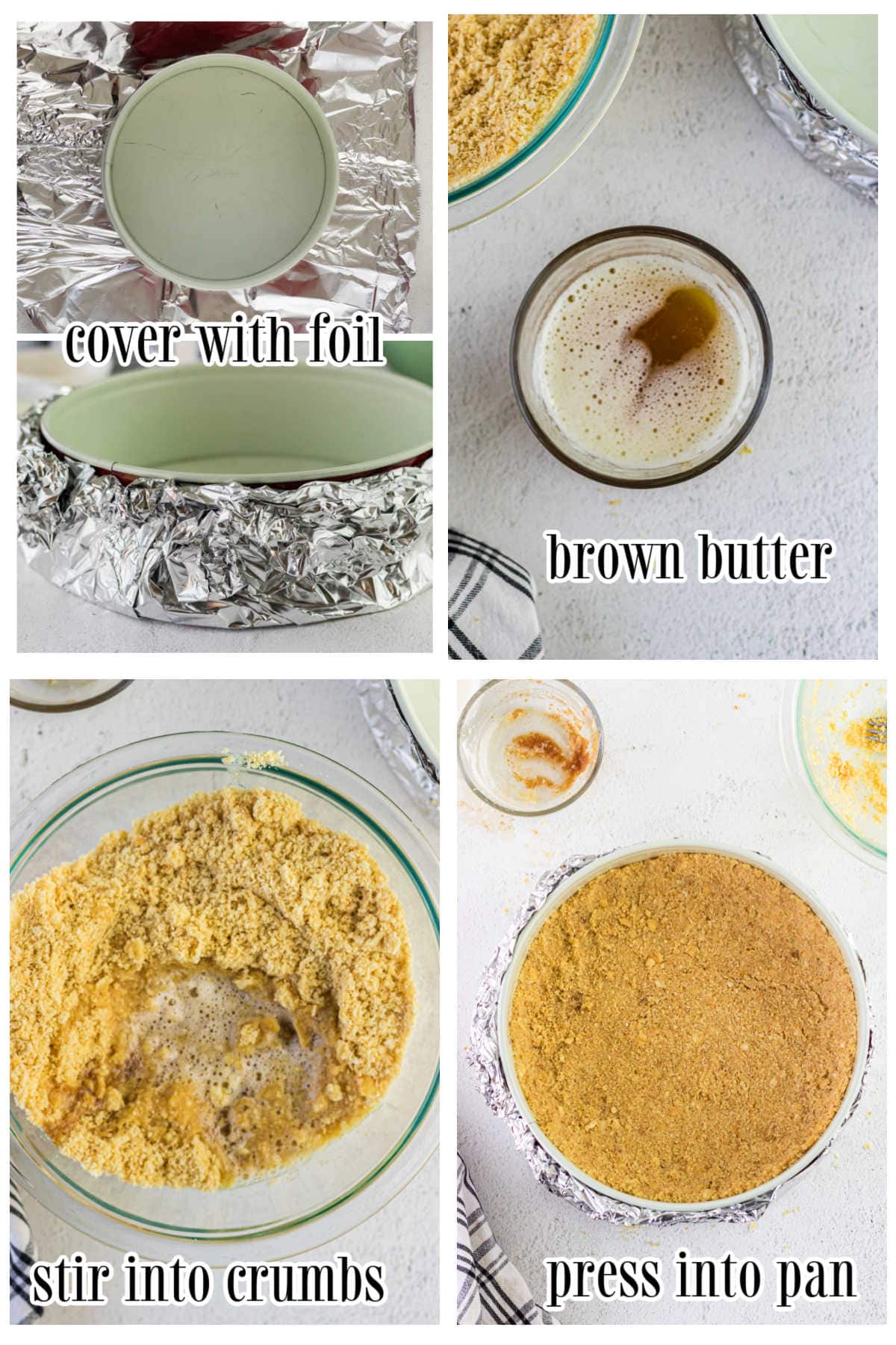 Steps for making the crust.