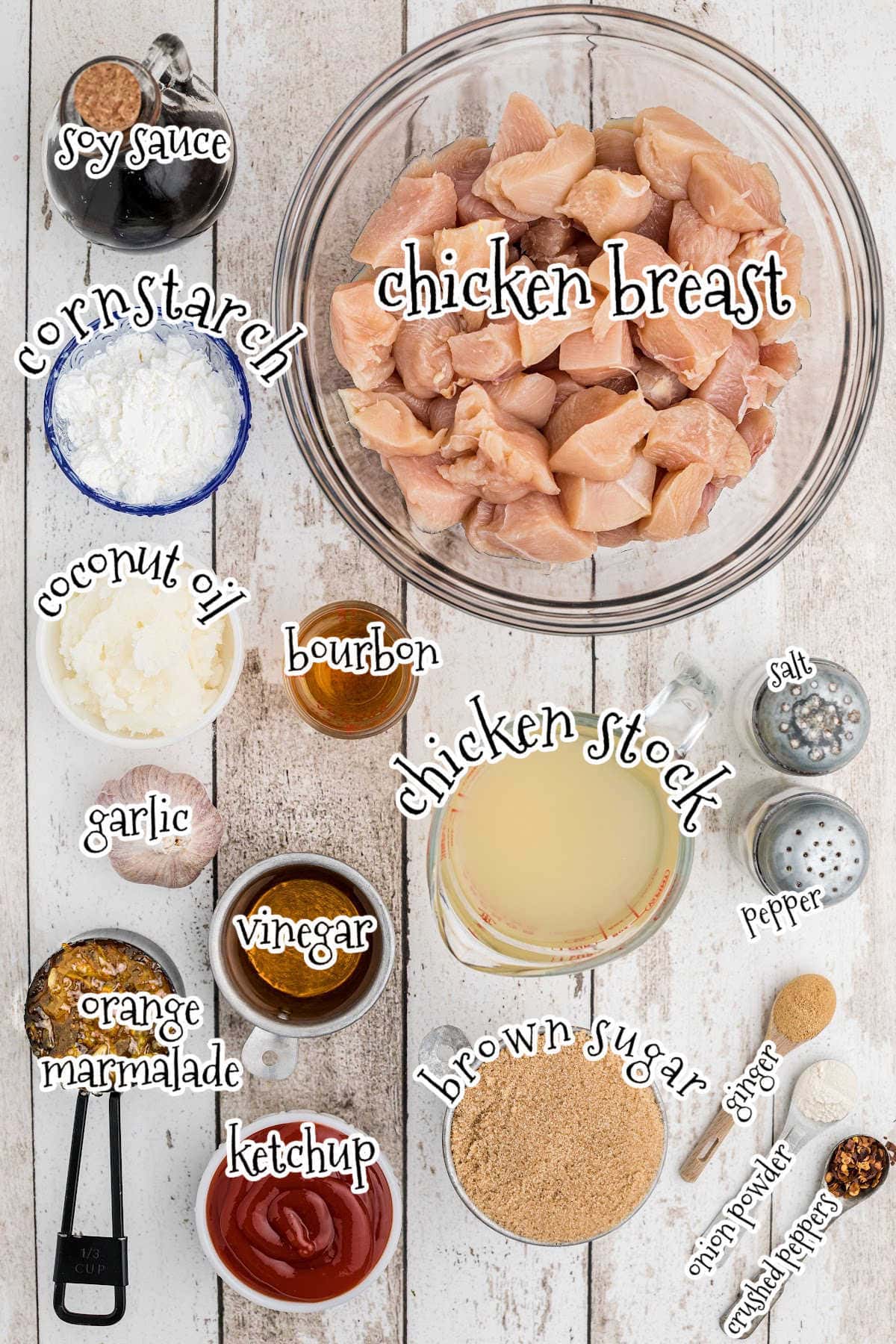 Labeled ingredients for this recipe.