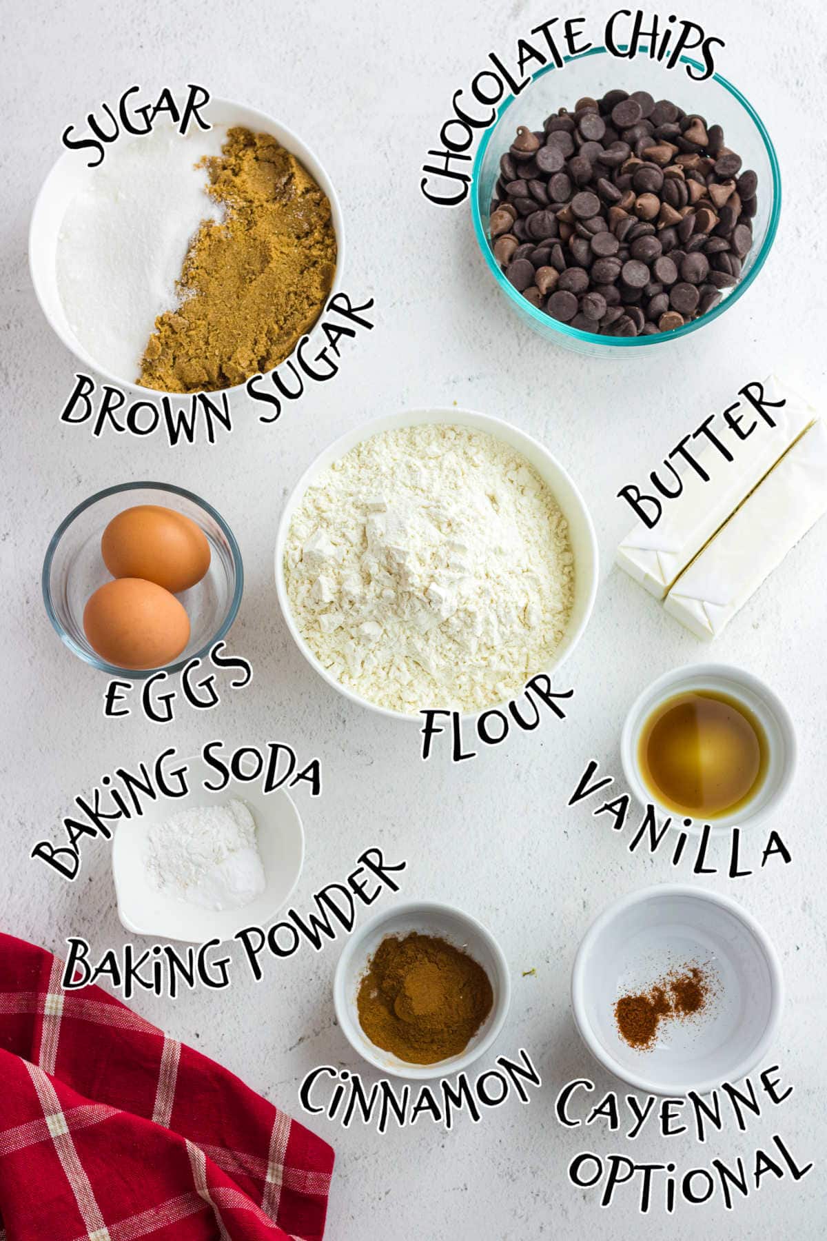 Labeled ingredients for this recipe.