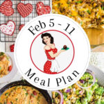 Collage of images from this meal plan for Pinterest.