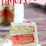 Cake with text overlay for Pinterest.