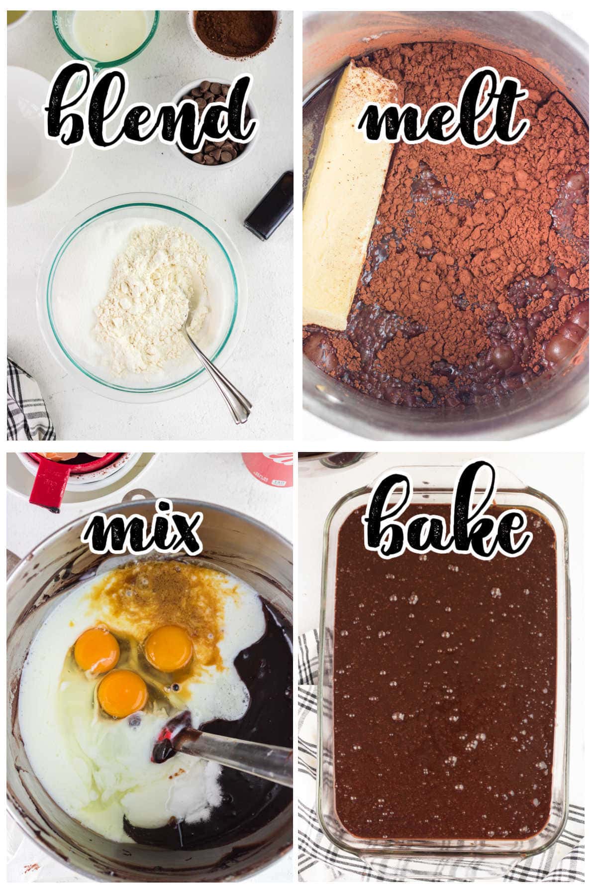 Step by step images for making this cake.