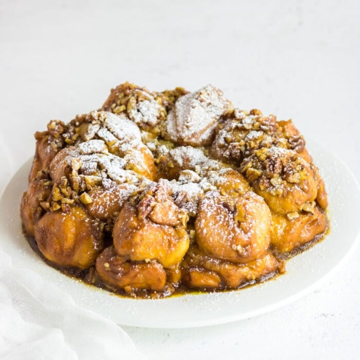 Side view of the monkey bread.
