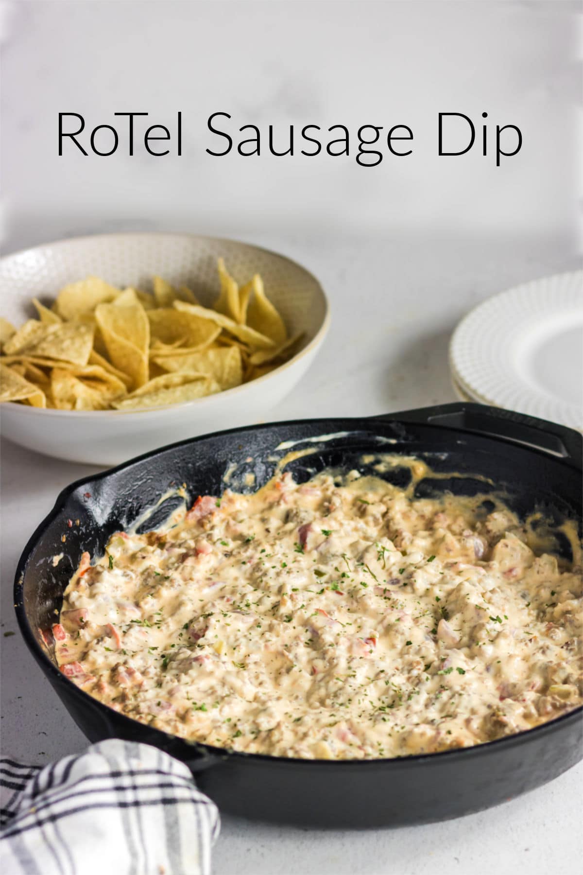 Title image for Rotel Sausage Dip.