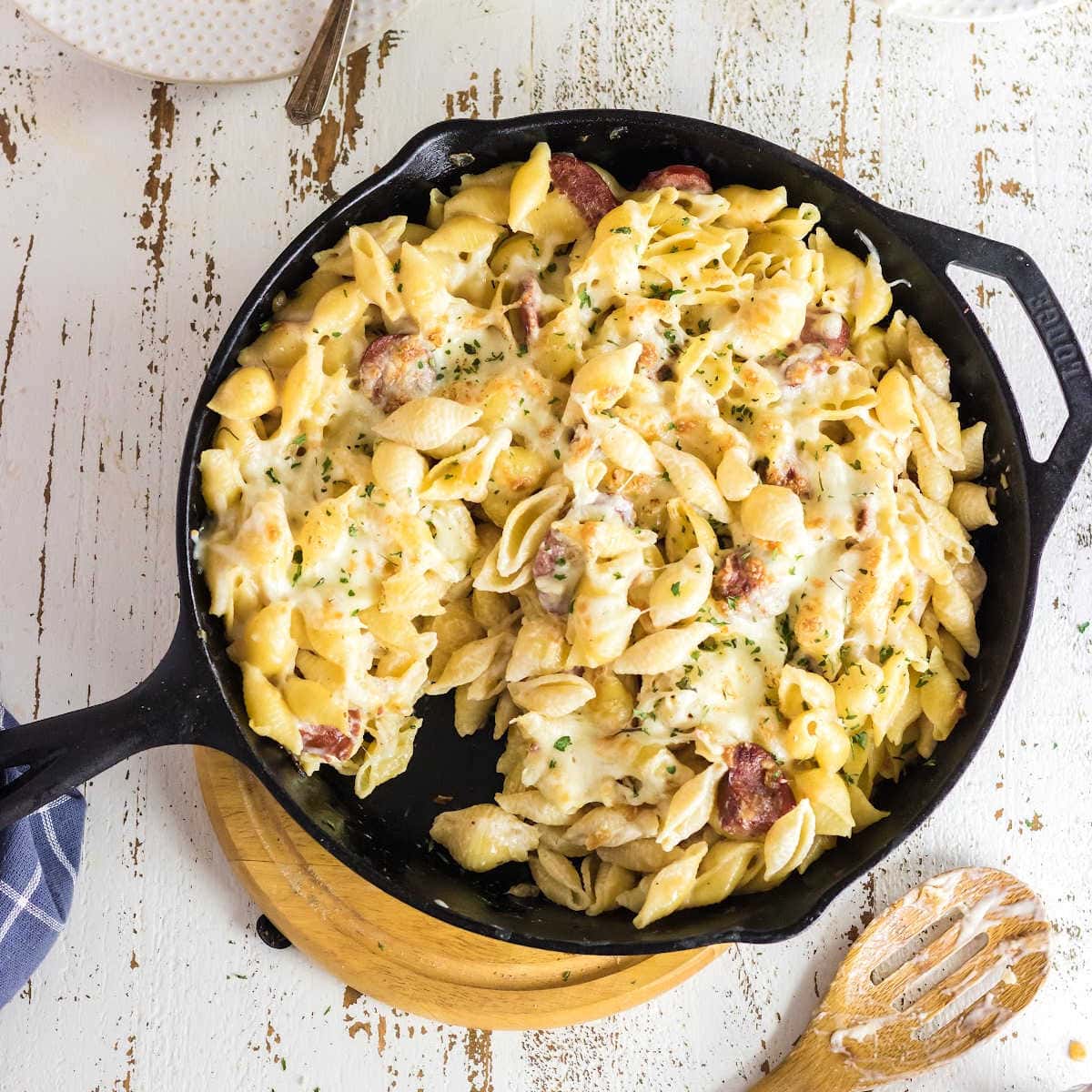 Sausage Alfredo Skillet Dinner (30 Minute Recipe)