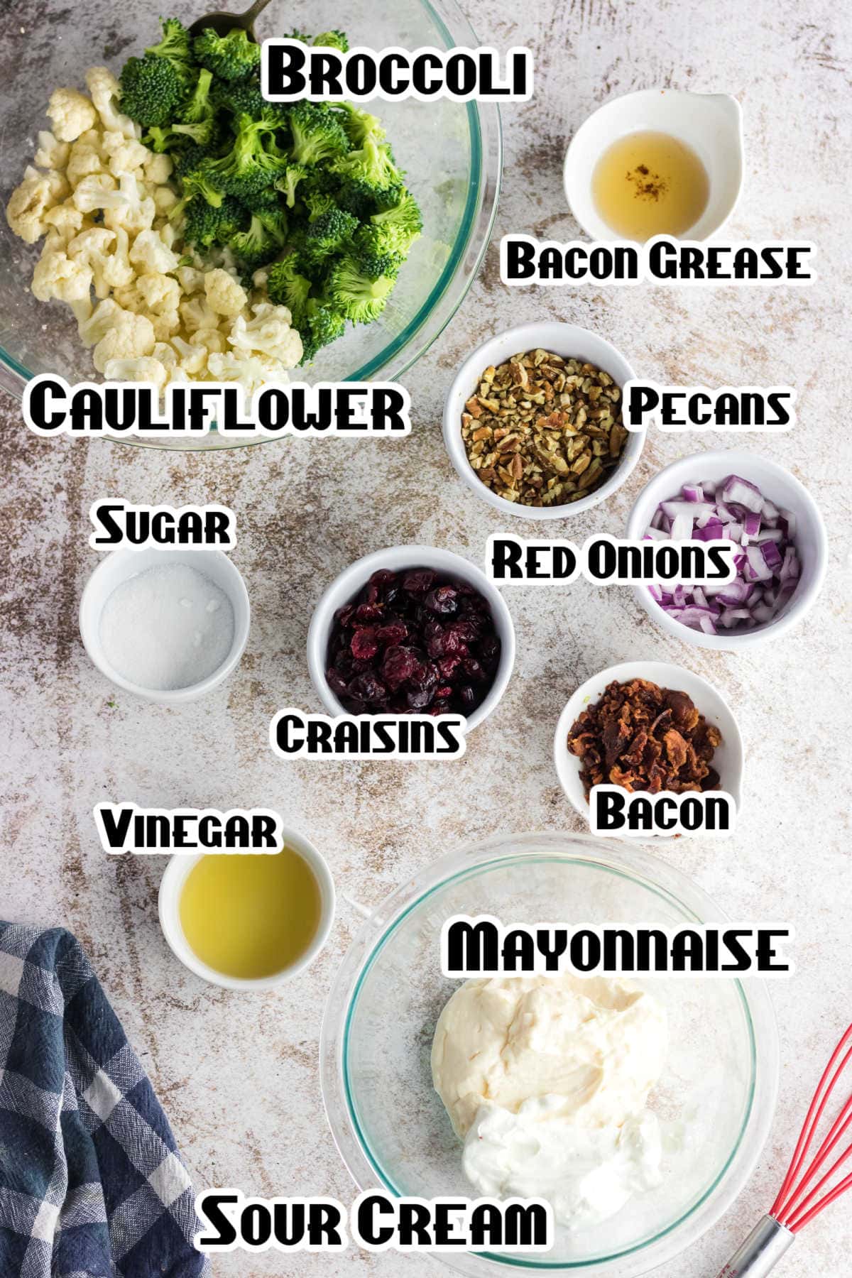 Labeled ingredients for this recipe.