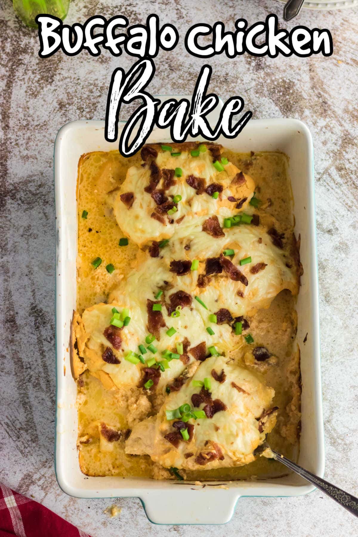 Chicken in a casserole dish.