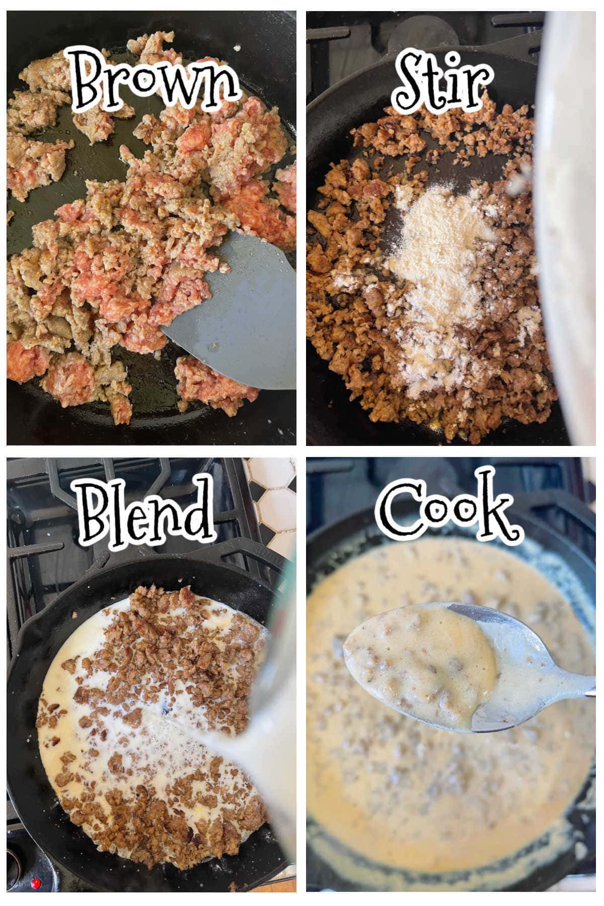 Collage of the steps to make this recipe.
